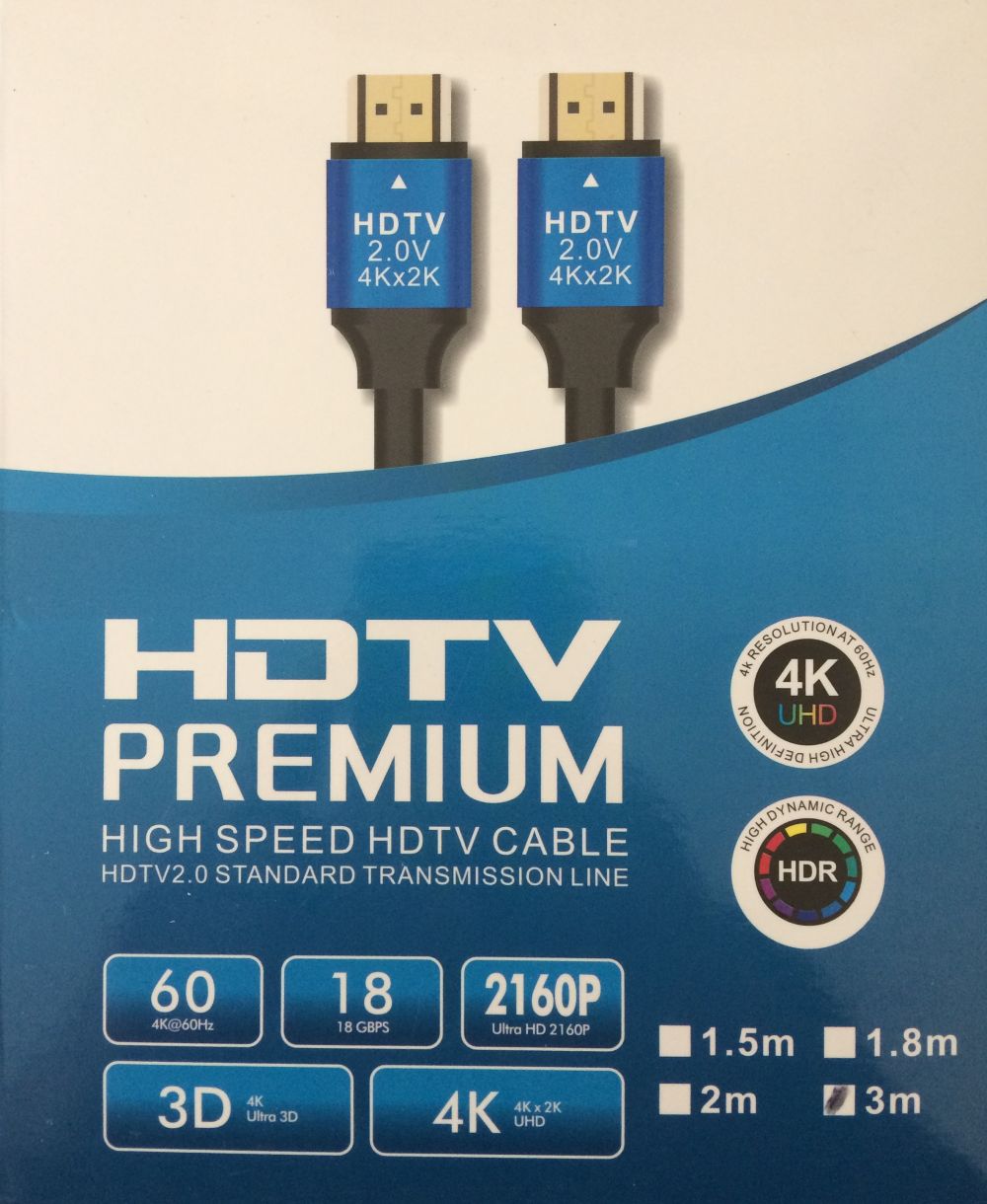 Cablu HDMI 4K 3m TED Electric - Mufe Aurite, Viteză Mare - 2