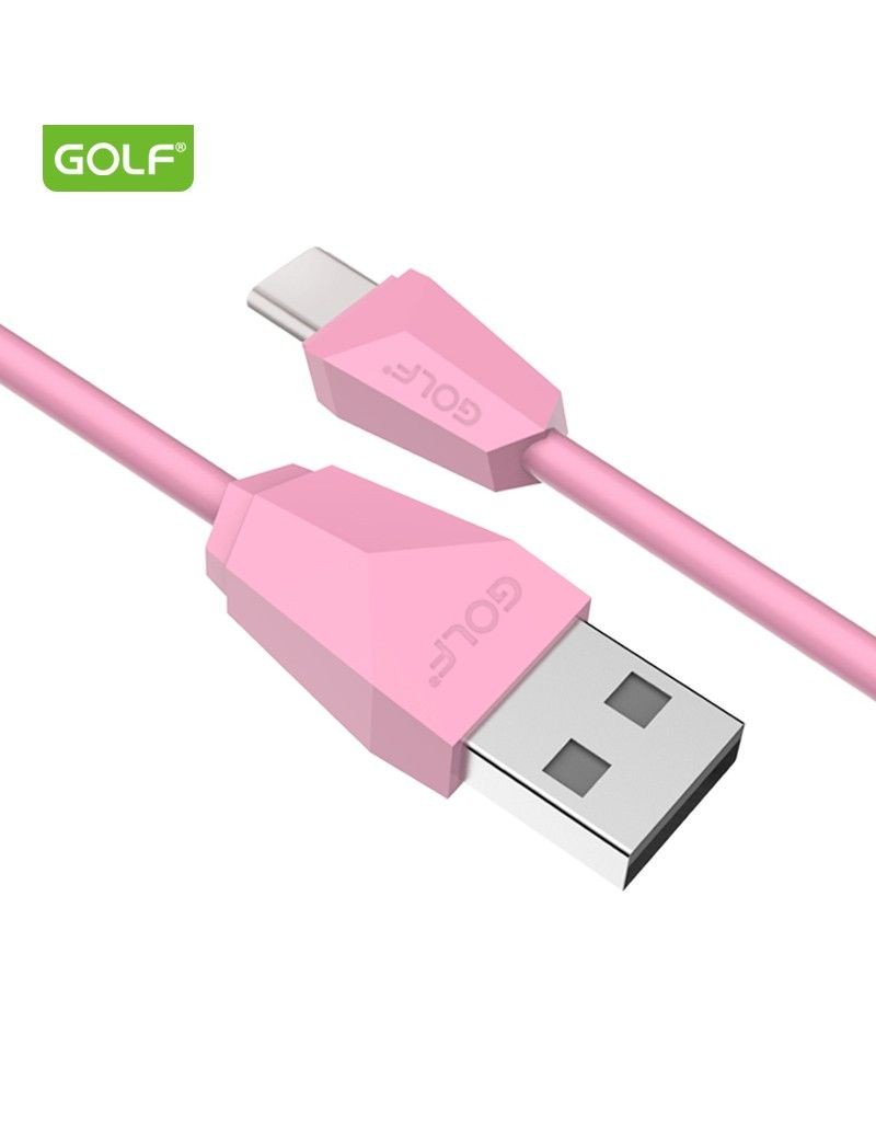 Cablu Încărcare Micro USB 2A Golf Roz - Rapid, 1m Lungime - 2