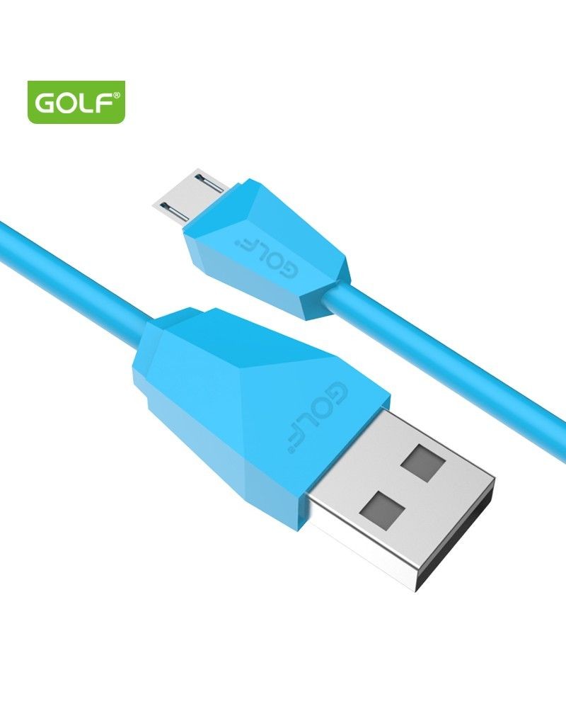 Cablu Incarcare microUSB GOLF 27M - Diamond Sync, Albastru, 2A - 2