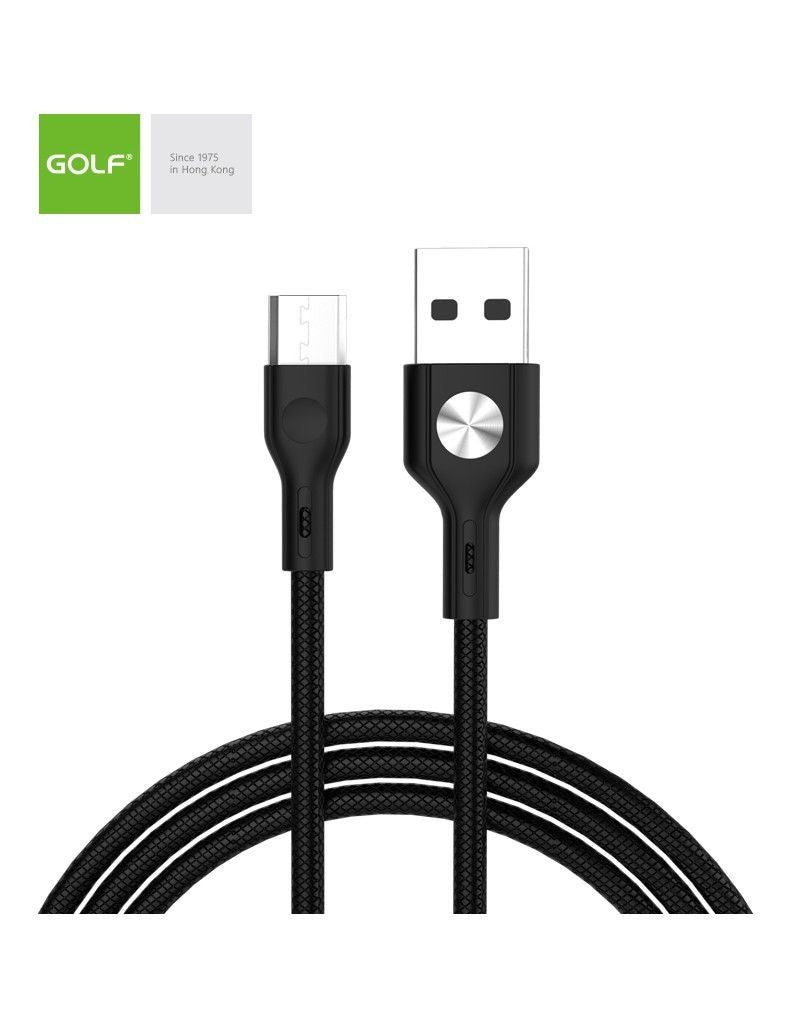 Cablu Încărcare microUSB GOLF 60M Leather - 3A, Design Elegant - 2