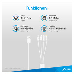 Cablu Încărcare Multi-USB Octopus XLayer 4-în-1 - Universal, 1.5m