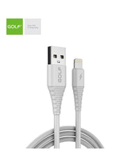 Cablu Încărcare USB iPhone GOLF Flying Fish Fast - 3A, Alb - 2