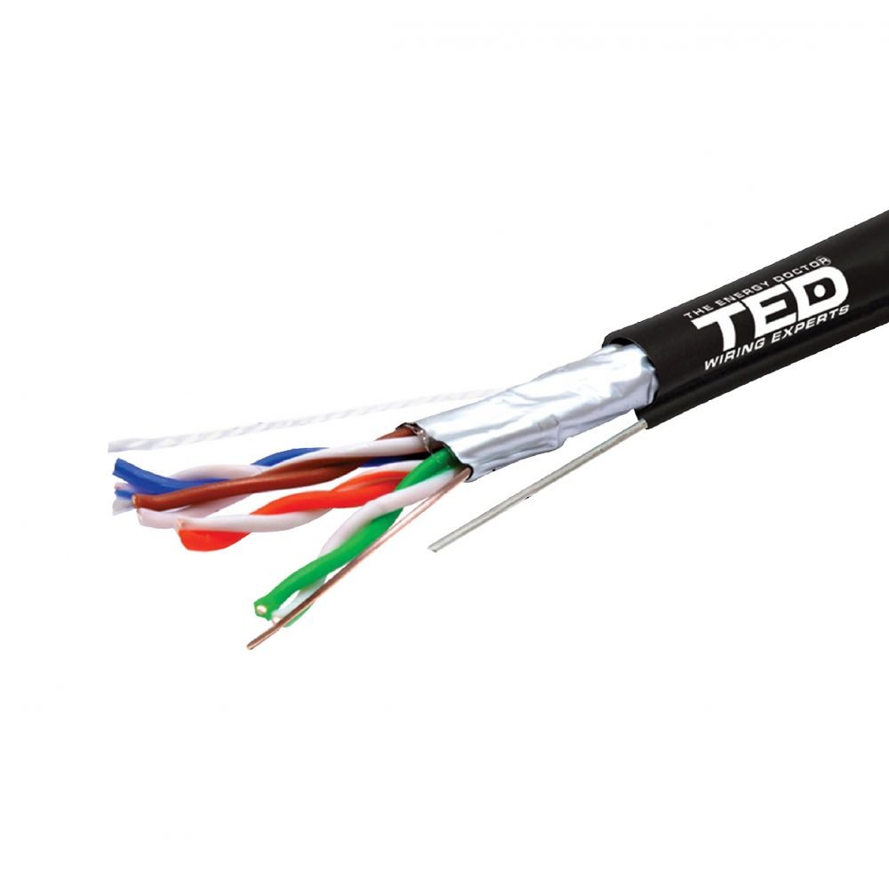 Cablu Retea FTP Cat.5e CU Sufa PE 500m TED - Durabilitate, Exterior - 2