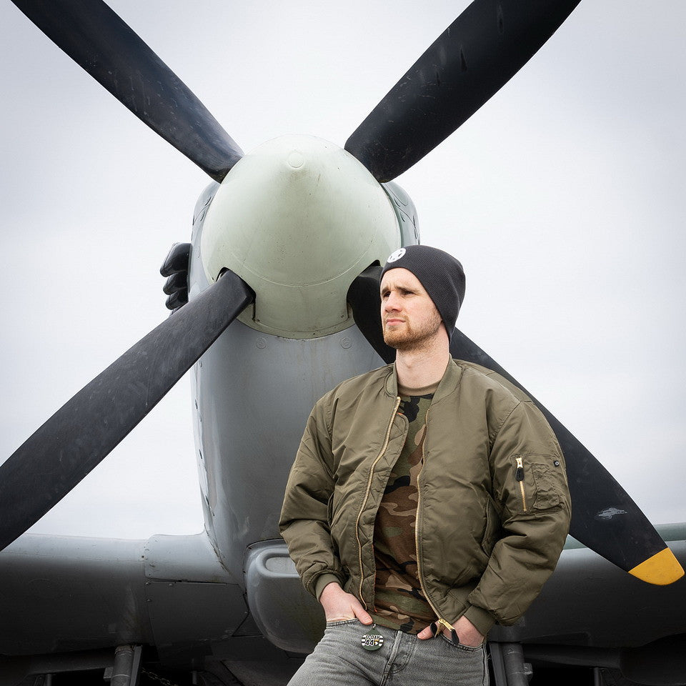 Căciulă Beanie Allied Star Dark Grey - Omagiu Tactic WWII