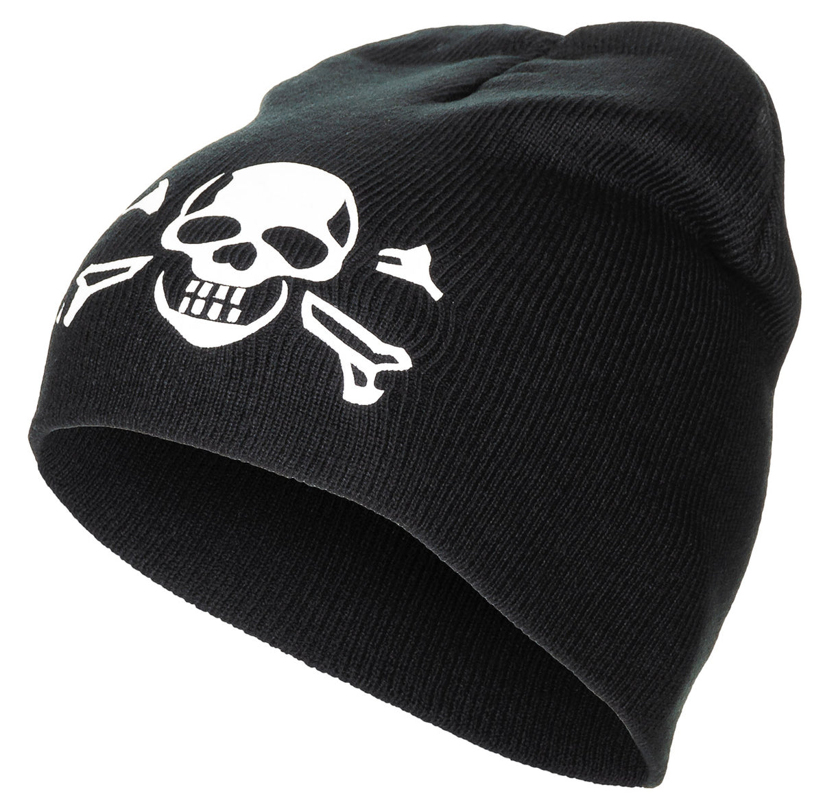 Căciulă Beanie Craniu Negru MFH - Acril 100%, Mărime Unică