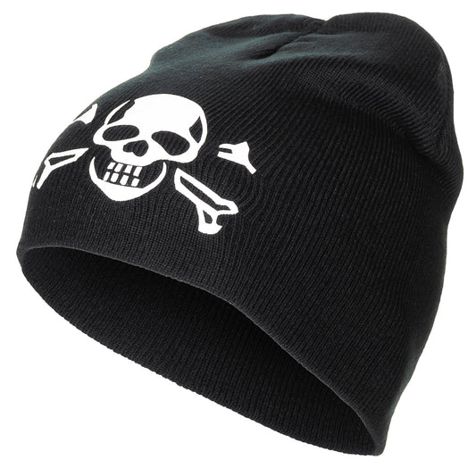 Căciulă Beanie Craniu Negru MFH - Acril 100%, Mărime Unică