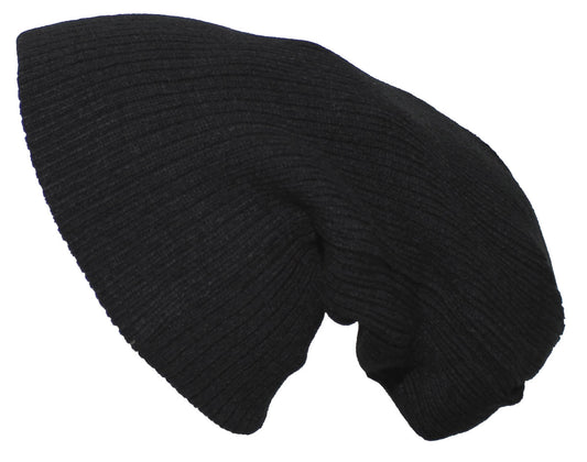 Căciulă Beanie Extra Lungă Negru FoxOutdoor - 100% Acrilic, Strat Dublu