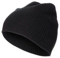Căciulă Beanie "Extra Scurt" Rib Negru FoxOutdoor - 100% Acril, Strat Dublu