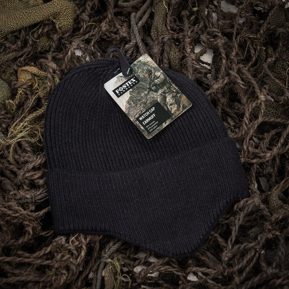 Căciulă Commando Earmuff Negru Military-Shop - Protecție Supremă la Frig