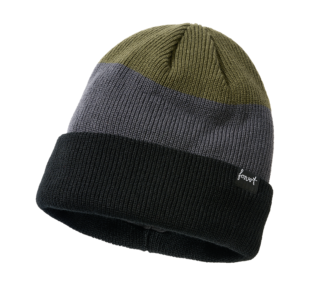 Caciula Forvert Beaver Creek 3 Tones Stripe Black Navy Forest Green Brandit - Cald
