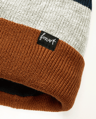Caciula Forvert Beaver Creek 3 Tones Stripe Grey Choco Black Brandit - Caldura Esentiala