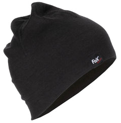 Căciulă Merino Lite Negru FoxOutdoor - Lână Merino, 160 g/m²