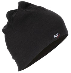 Căciulă Merino Lite Negru FoxOutdoor - Lână Merino, 160 g/m²