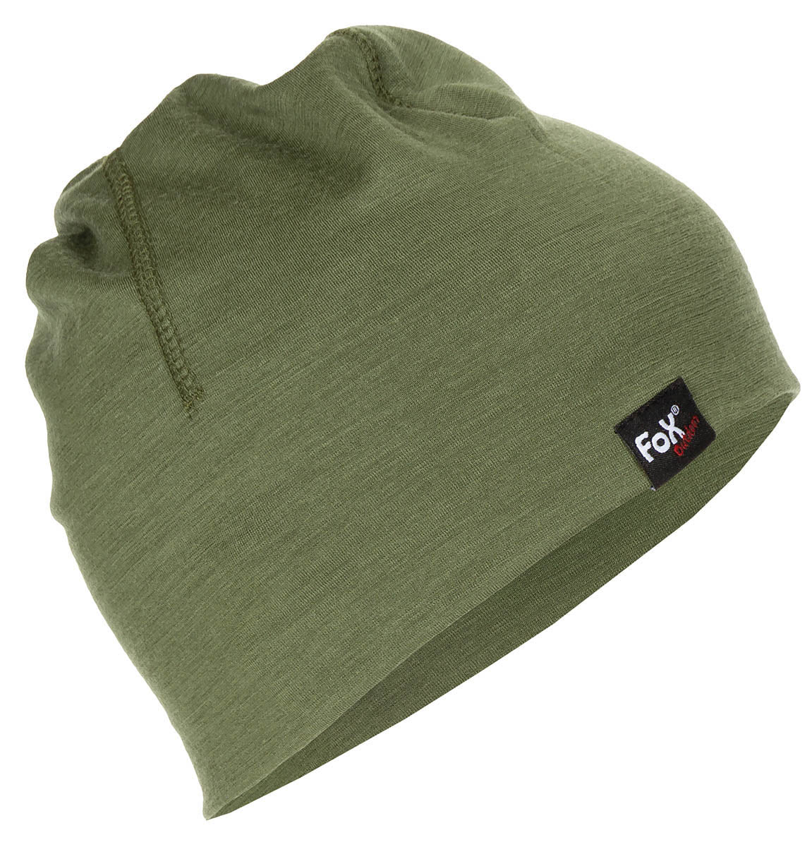Căciulă Merino Lite Oliv FoxOutdoor - 100% Lână Merino, 160g/m²