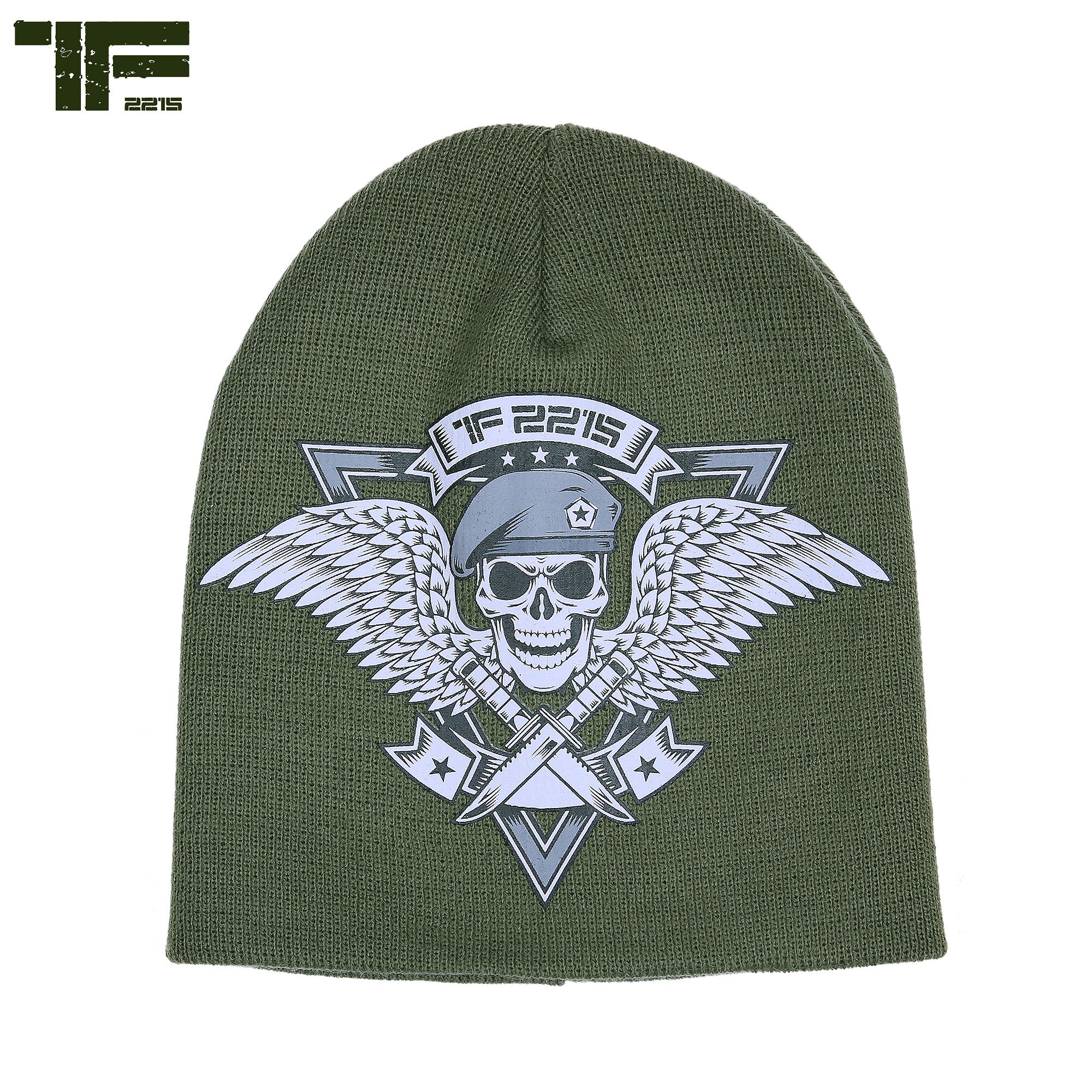 Căciulă TF-2215 Beanie skull & wings Verde TF-2215 - Stil Distinctiv & Confort Tactic