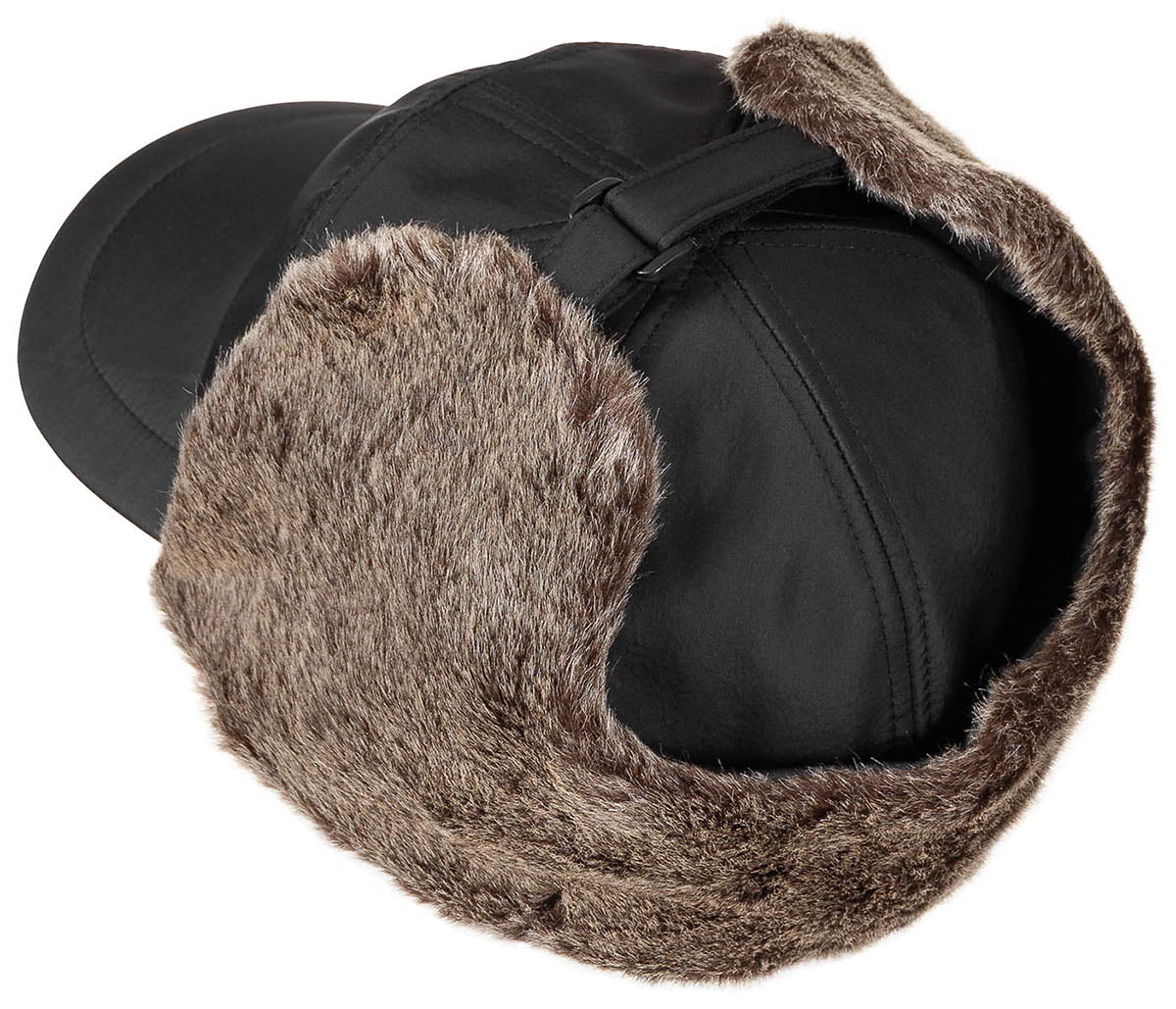 Căciulă Trapper Negru FoxOutdoor - 100% Poliester, Interior Fleece