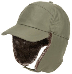 Căciulă Trapper Oliv FoxOutdoor - 100% Poliester, Fleece interior