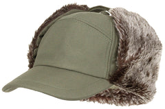 Căciulă Trapper Oliv FoxOutdoor - 100% Poliester, Fleece interior