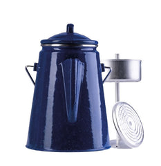 Cafetieră Emailată cu Percolator Albastru– 2L