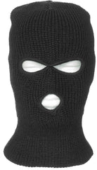 Cagula 3 Găuri Negru MFH - 100% Acrilic, Tricot Grosier