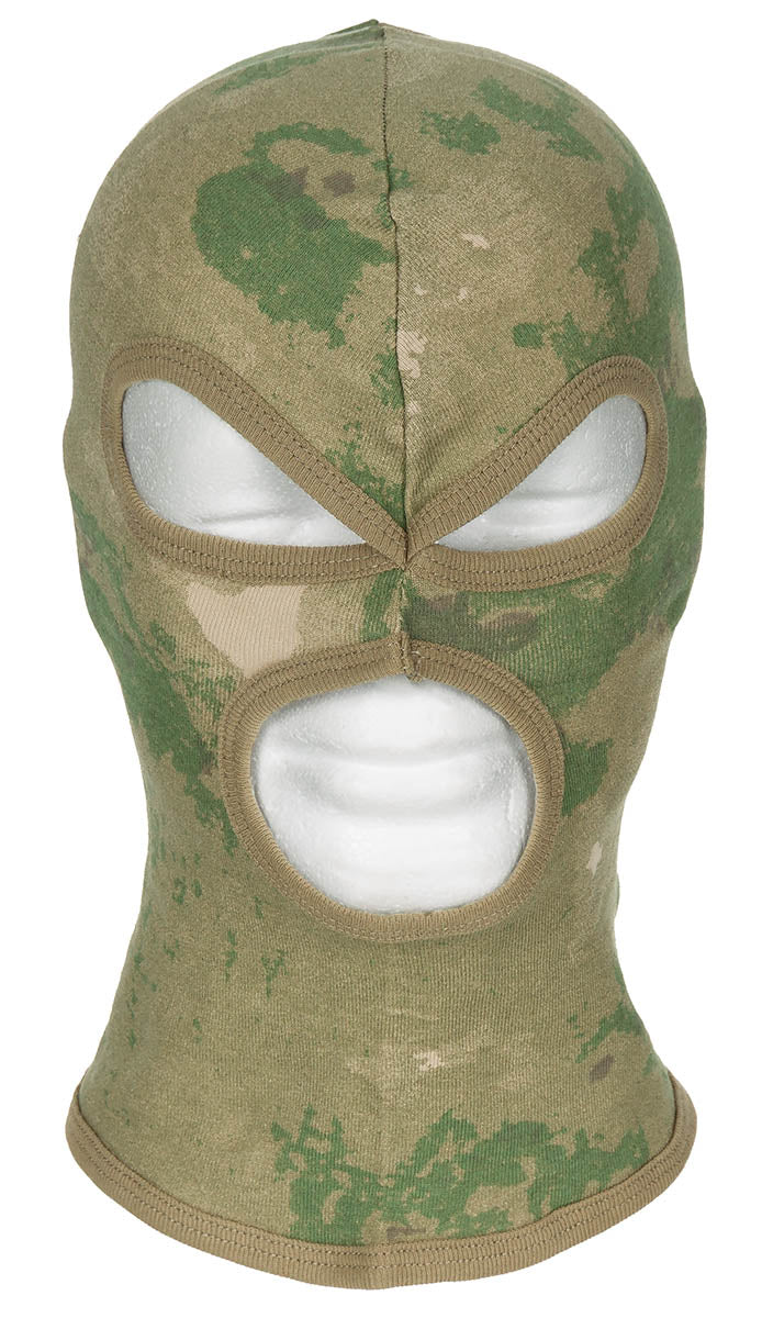 Cagulă Balaclava 3 găuri Subțire HDT-camo FG MFH - 100% Bumbac, Lejeră
