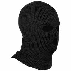Cagulă cu 3 Găuri Mil-Tec – Tricot, 100% Poliacril, Neagră