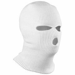 Cagulă cu 3 Găuri Mil-Tec – Tricot Acrilic, Albă