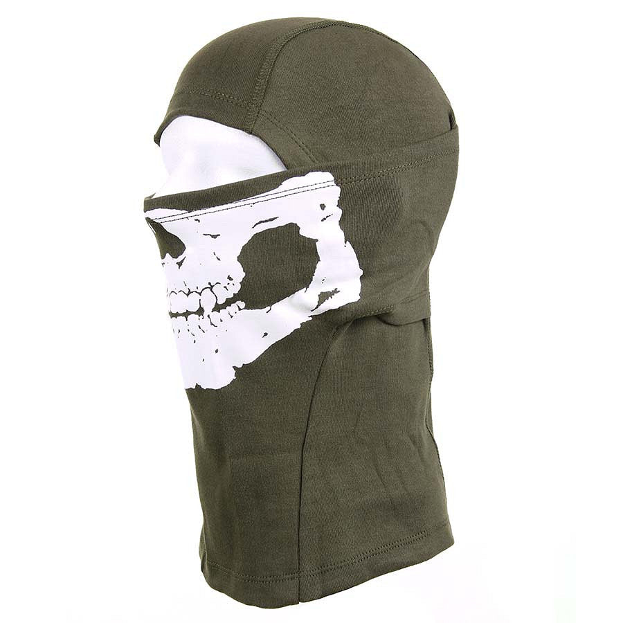 Cagula Skull Bumbac Verde - Confort și Adaptabilitate Tactică