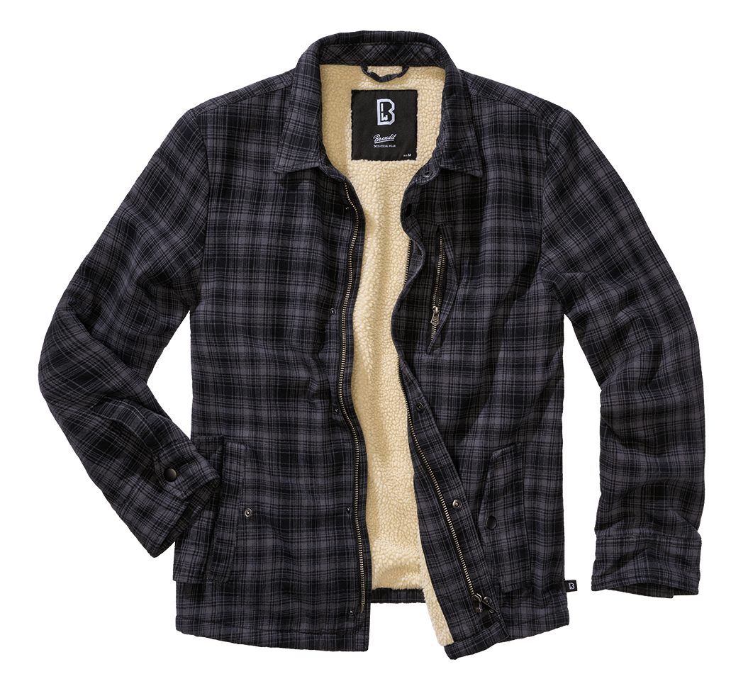 Camasa Classic Sherpa Anthracite/Black Checkered Brandit - Caldura Urbana si Durabilitate