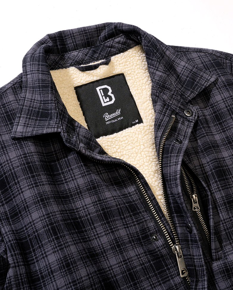 Camasa Classic Sherpa Anthracite/Black Checkered Brandit - Caldura Urbana si Durabilitate