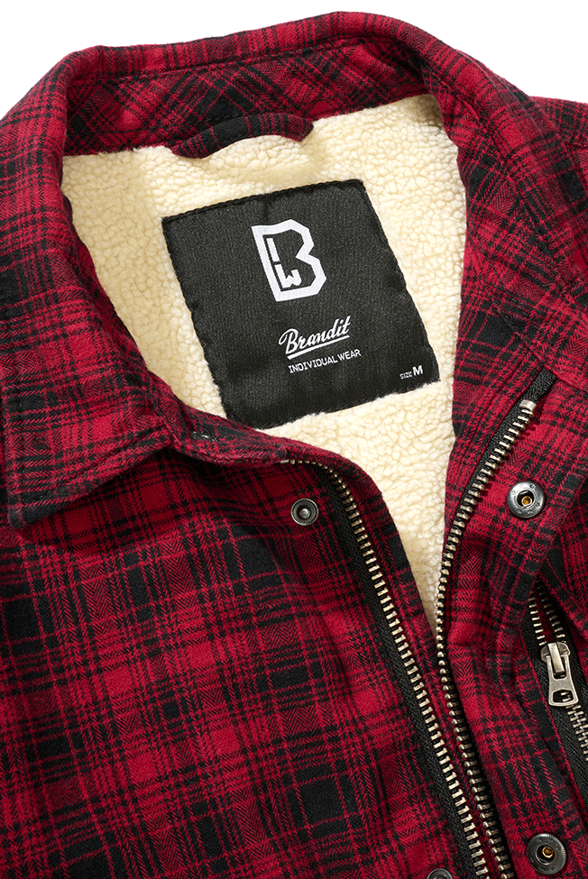 Camasa Classic Sherpa Red/Black Checkered Brandit - Caldura Urbana