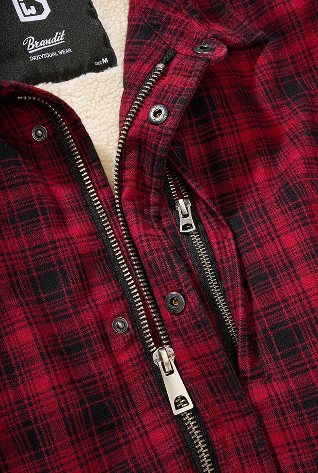 Camasa Classic Sherpa Red/Black Checkered Brandit - Caldura Urbana