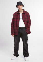 Camasa Classic Sherpa Red/Black Checkered Brandit - Caldura Urbana
