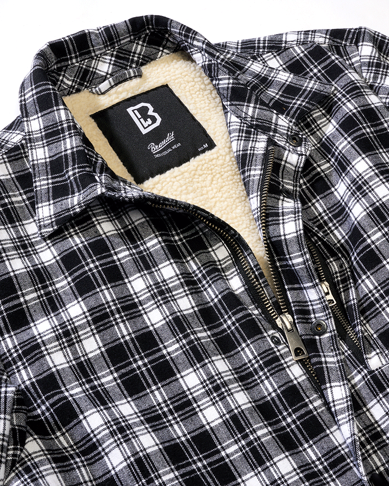 Camasa Classic Sherpa White/Black Brandit - Caldura si Stil Autentic