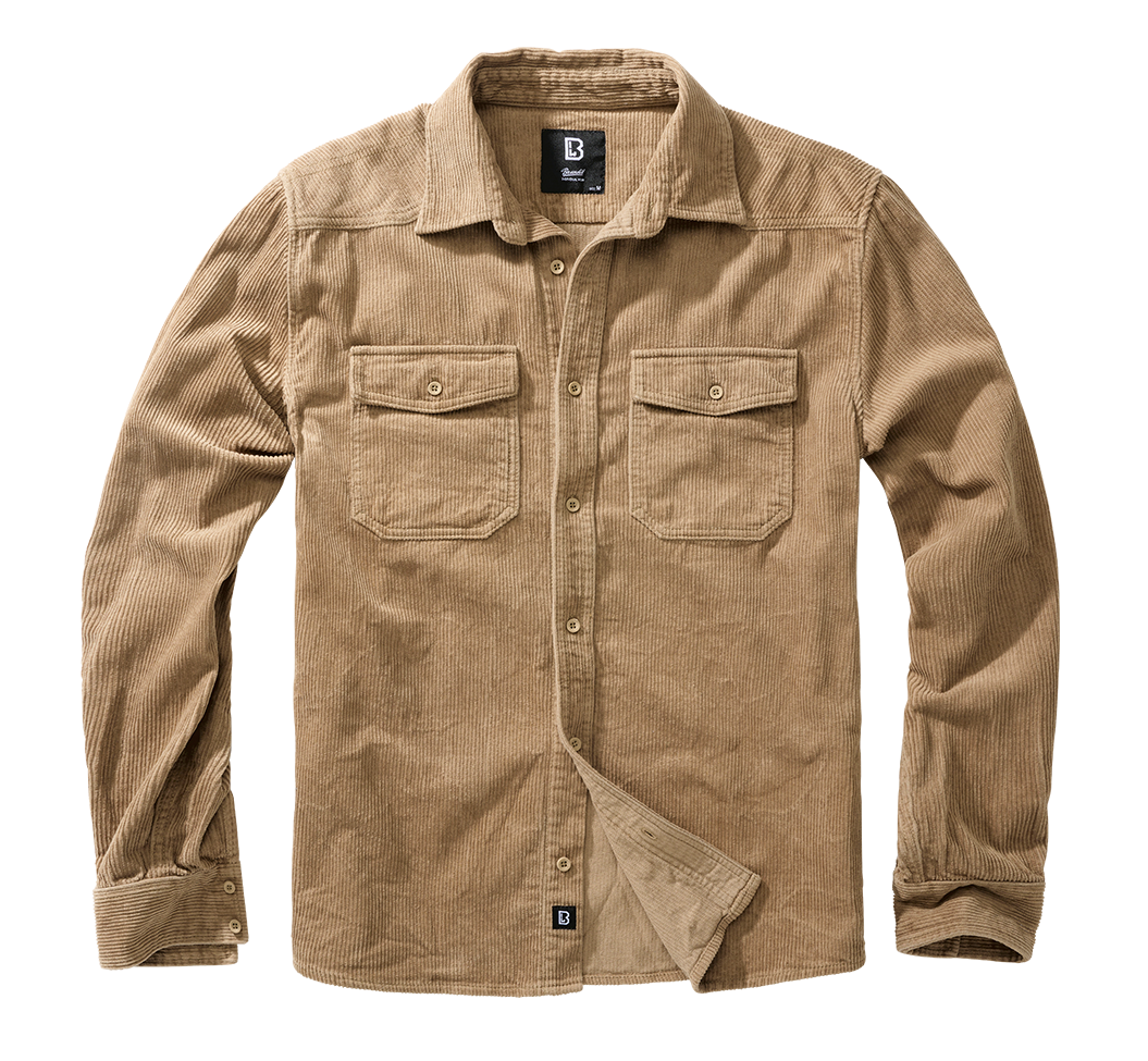 Camasa Corduroy Classic Long Sleeve Camel Brandit - Caldura si Stil Autentic