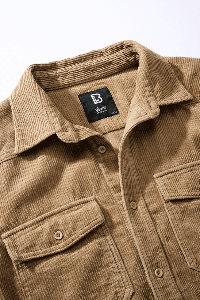 Camasa Corduroy Classic Long Sleeve Camel Brandit - Caldura si Stil Autentic