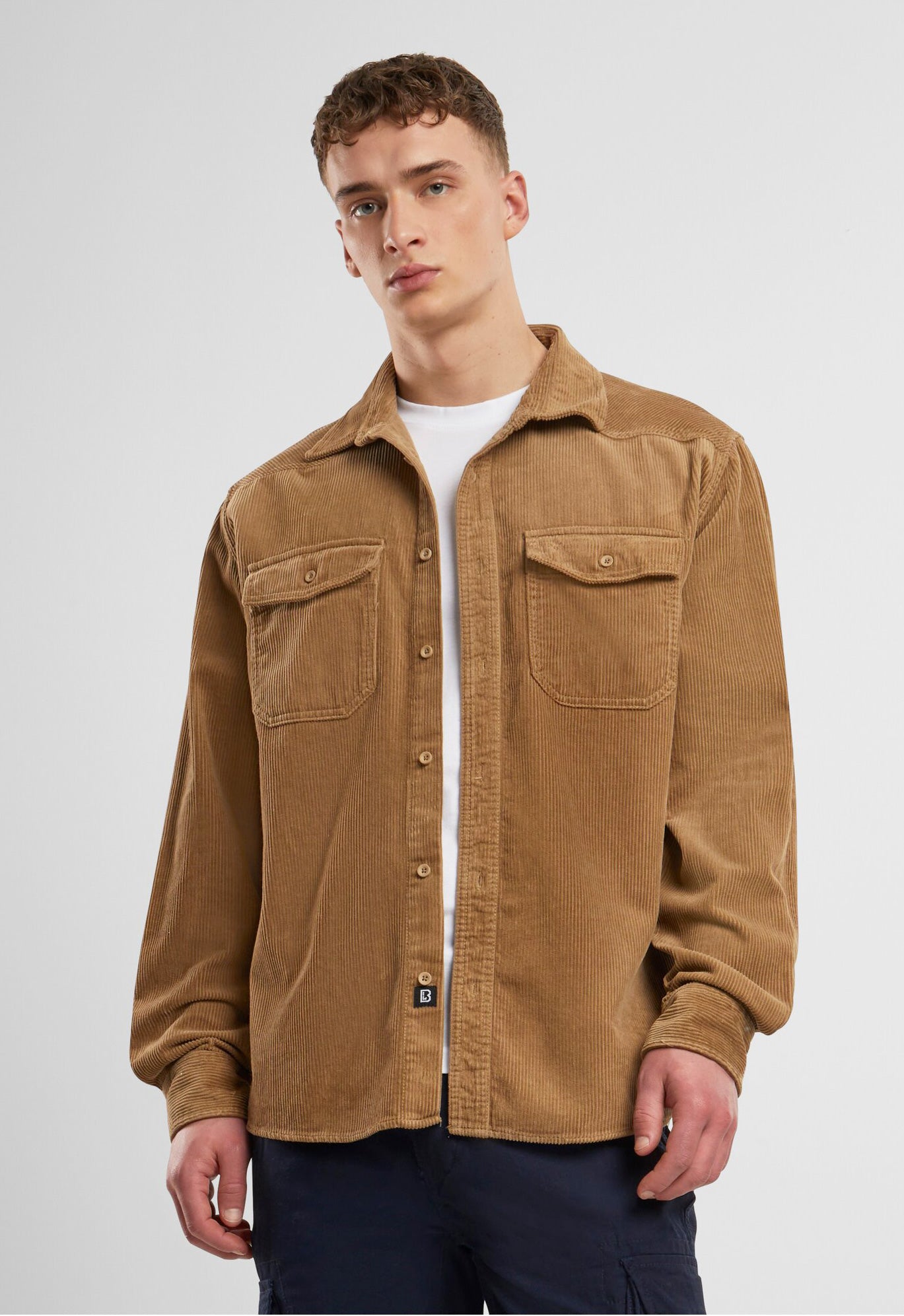 Camasa Corduroy Classic Long Sleeve Camel Brandit - Caldura si Stil Autentic