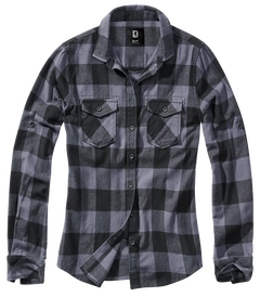 Camasa Dama Flanela Amy Long Sleeve Black/Grey Gingham Dama Brandit - Caldura si Stil Autentic