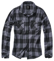 Camasa Dama Flanela Amy Long Sleeve Black/Grey Gingham Dama Brandit - Caldura si Stil Autentic