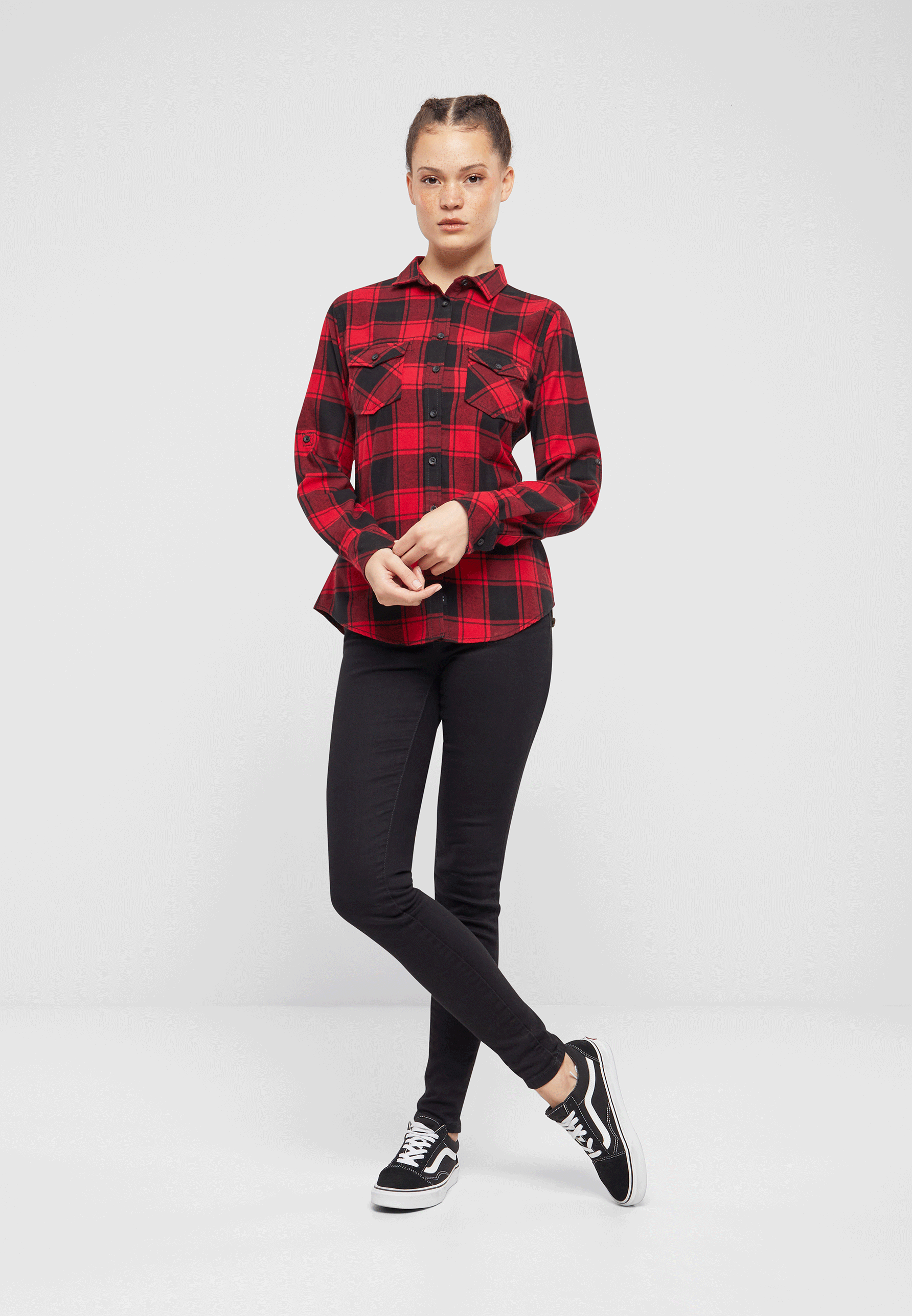 Camasa Dama Flanela Amy Long Sleeve Red/Black Checkered Dama Brandit - Caldura si Stil Autentic