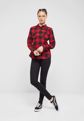 Camasa Dama Flanela Amy Long Sleeve Red/Black Checkered Dama Brandit - Caldura si Stil Autentic