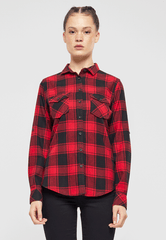 Camasa Dama Flanela Amy Long Sleeve Red/Black Checkered Dama Brandit - Caldura si Stil Autentic
