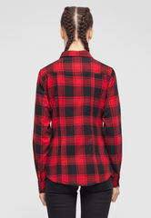 Camasa Dama Flanela Amy Long Sleeve Red/Black Checkered Dama Brandit - Caldura si Stil Autentic