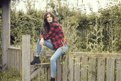 Camasa Dama Flanela Amy Long Sleeve Red/Black Checkered Dama Brandit - Caldura si Stil Autentic