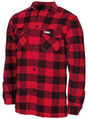 Cămașă Flanel Carouri Roșu-Negru FoxOutdoor - Gros, Tip Jachetă