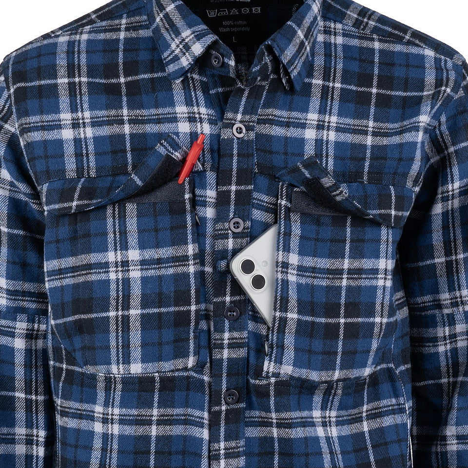 Camasă Flannel Contractor Albastru/Gri TF-2215 - Confort Tactic Superior