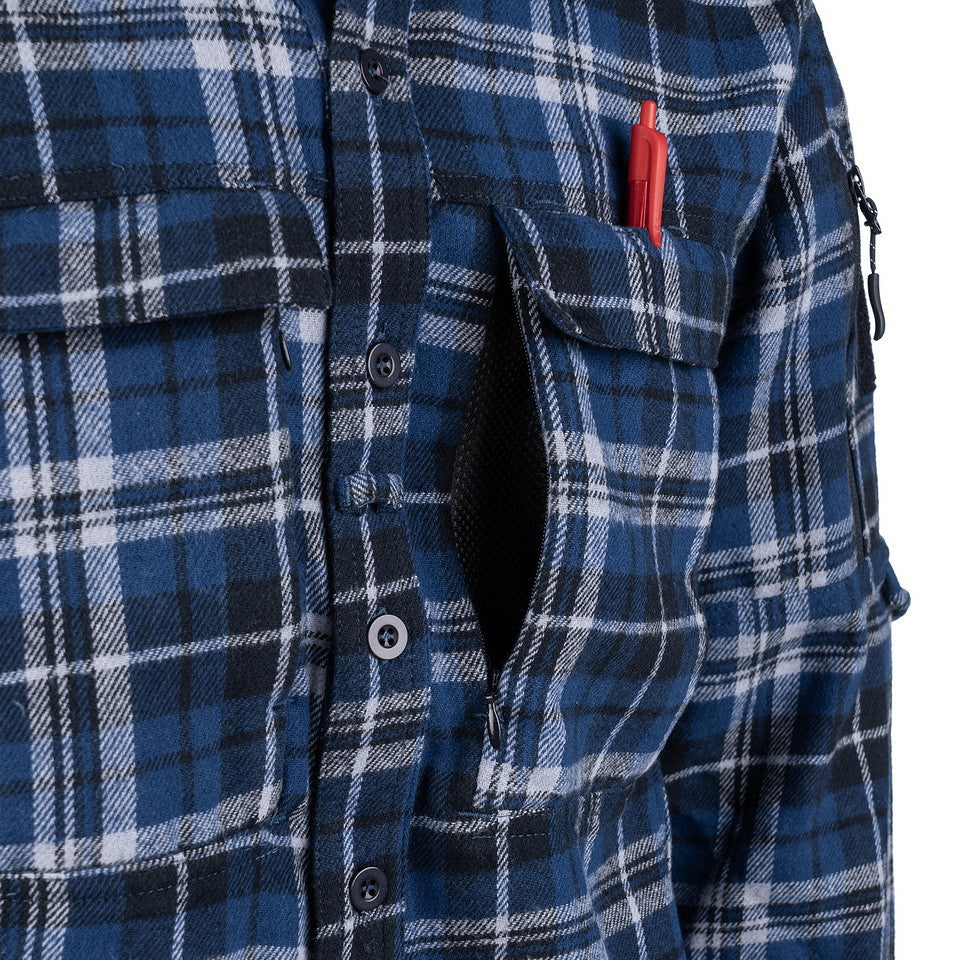 Camasă Flannel Contractor Albastru/Gri TF-2215 - Confort Tactic Superior