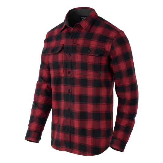 Cămașă Helikon-Tex Greyman Checkered Coral Crimson