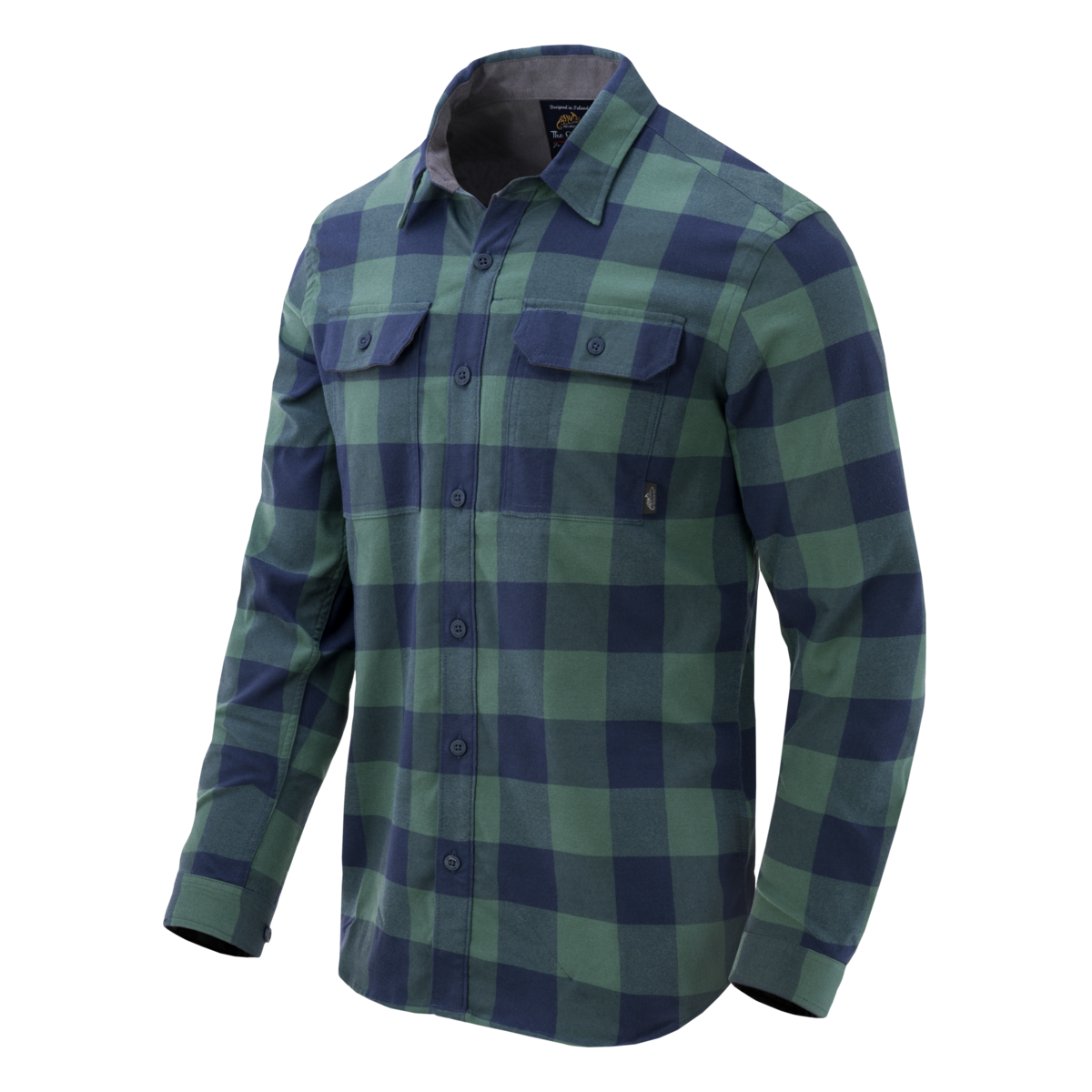 Cămașă Helikon-Tex Greyman Moss Green Checkered Cu Buzunar Ascuns