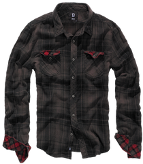 Camasa In Carouri Duncan Long Sleeve Brown/Black Checkered Brandit - Stil si Durabilitate